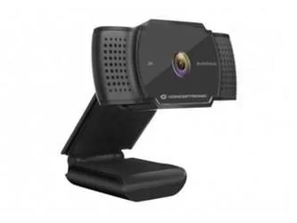 Conceptronic webcam 2k super hd usb 2.0 – microfono integrado – enfoque automatico – cubierta de privacidad – cable de 1.50m – color negro