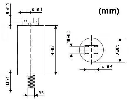 Condensador de arranque 40µf / 450v