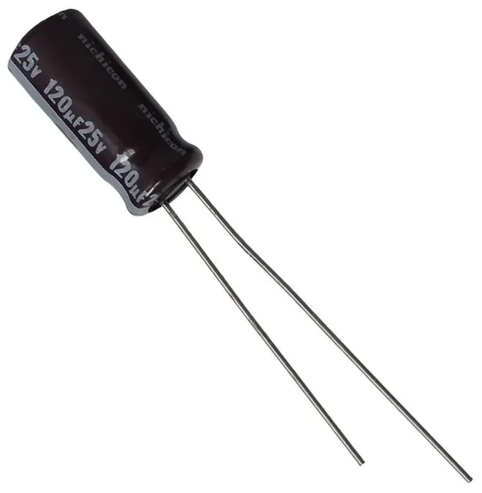 Condensador Electrolitico 120uF 25Vdc Medidas 6x11mm Radial