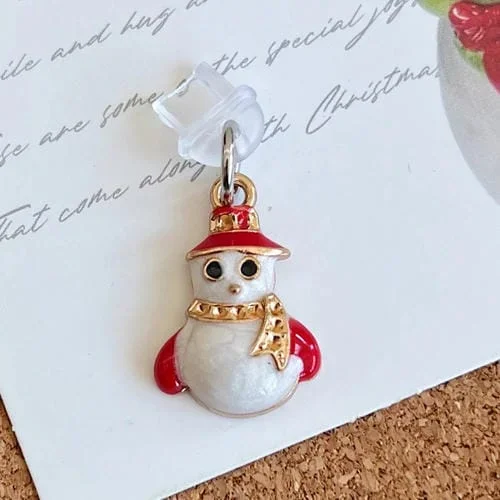 Conector Antipolvo Micro USB Serie Navideña Muñeco de Nieve con Sombrero Rojo