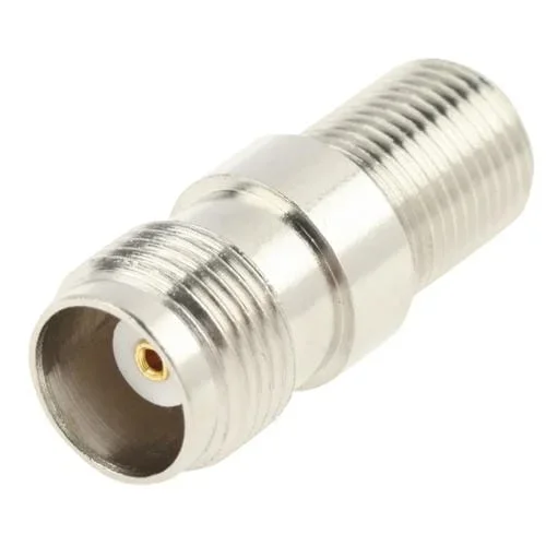 Conector F Hembra a TNC Hembra (Plateado) Adaptador de Cable Coaxial