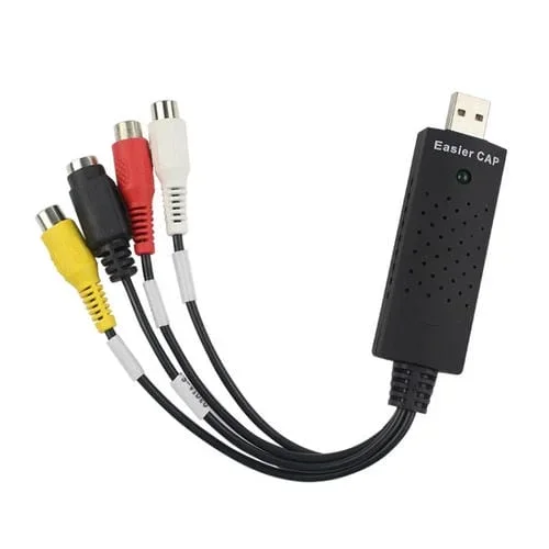 Conector Hembra a Hembra USB 2.0 Video y Audio RCA para TV DVD VHS Compatible Windows y Mac OS