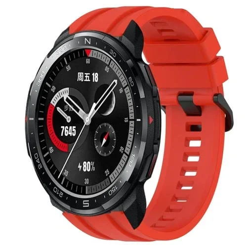Conjunto de Correa para Honor Watch GS Pro Silicona Deportivo Largo y Corto (Rojo)