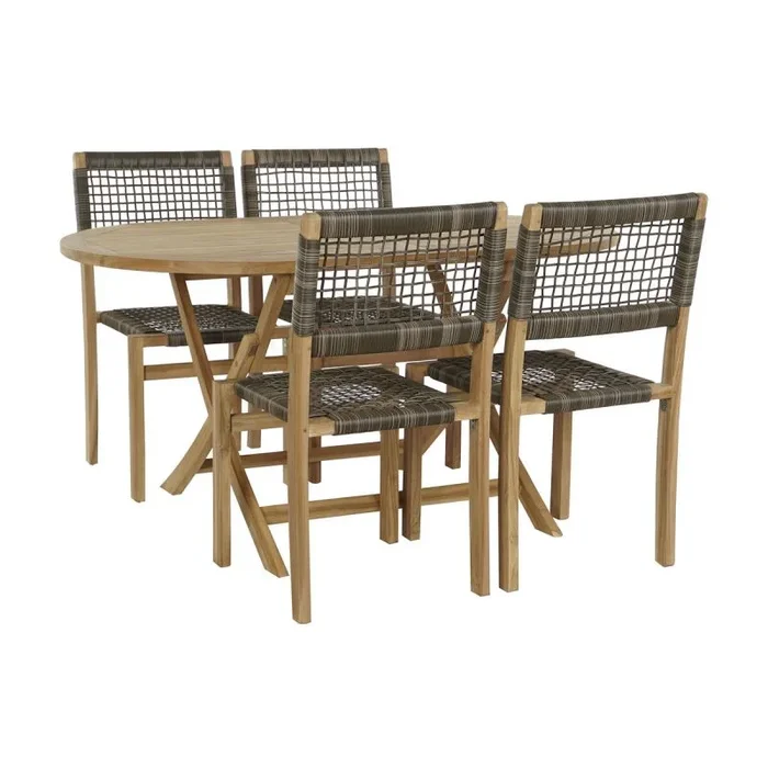 Conjunto de mesa con 4 sillas dkd home decor 90 cm 150 x 90 x 75 cm