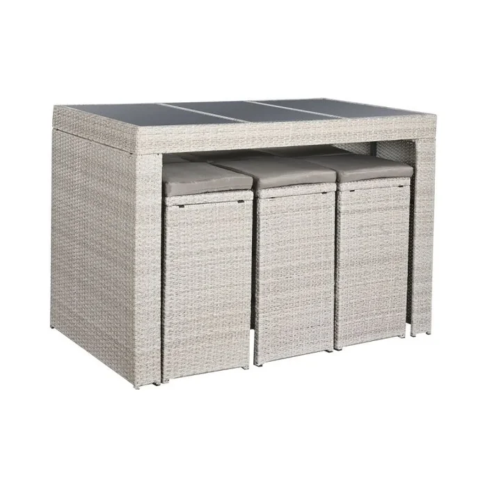 Conjunto de mesa con 6 sillas dkd home decor 143 x 80 x 100 cm