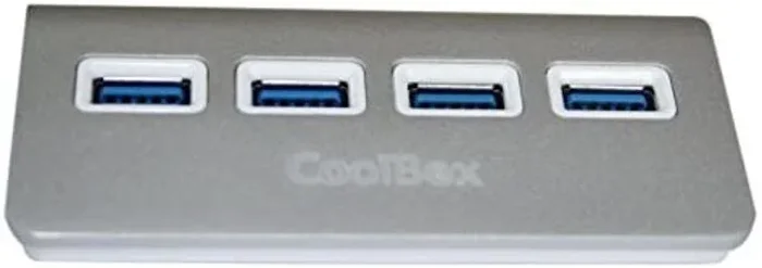 CoolBox COO-HU4ALU3 hub de interfaz USB 3.2 Gen 1 (3.1 Gen 1) Type-A 5000 Mbit/s Plata