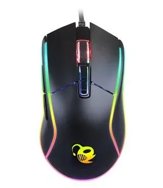 CoolBox DeepDarth – Ratón gaming óptico con 9 modos de iluminación RGB, programable, dpi ajustable, con cable, 8 botones. Color negro