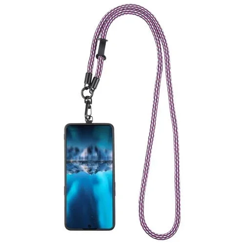 Cordón de Teléfono Universal Ajustable con Clip Desmontable (Púrpura, Negro, Blanco)