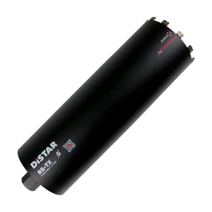 Corona diamantada Distar RS-TX 1 1/4″ 162mm x 450mm, corte seco rápido y preciso, ideal para cerámica, granito y concreto, alta durabilidad, rendimiento profesional.