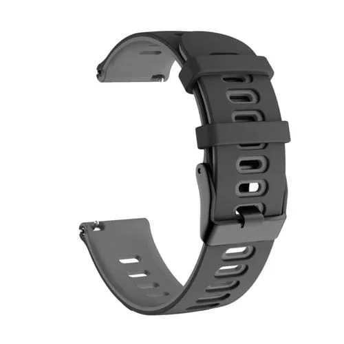 Correa 20mm para Garmin Vivoactive 3 y Venu de Silicona Universal (Negro Gris)