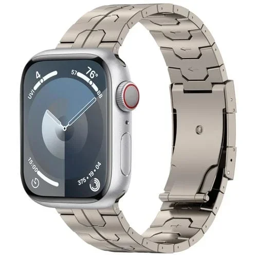 Correa Apple Watch SE 44mm Aleación de Titanio con Hebilla Tortuga (Titanio)