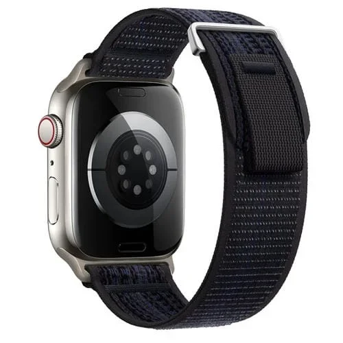 Correa de Nailon Doble Sección Apple Watch Series 6 40mm (Negra y Azul)