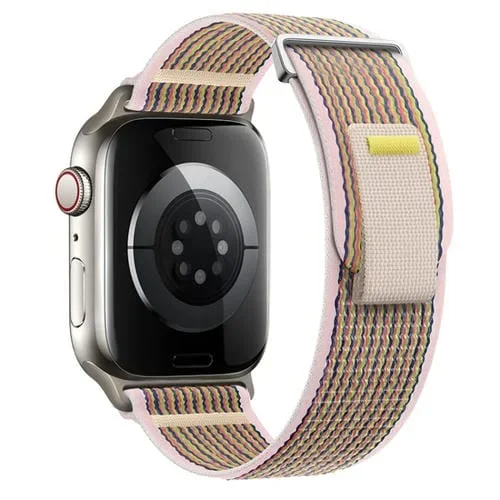 Correa de Nailon Doble Sección Apple Watch Series 7 45mm (Arena Limosa)