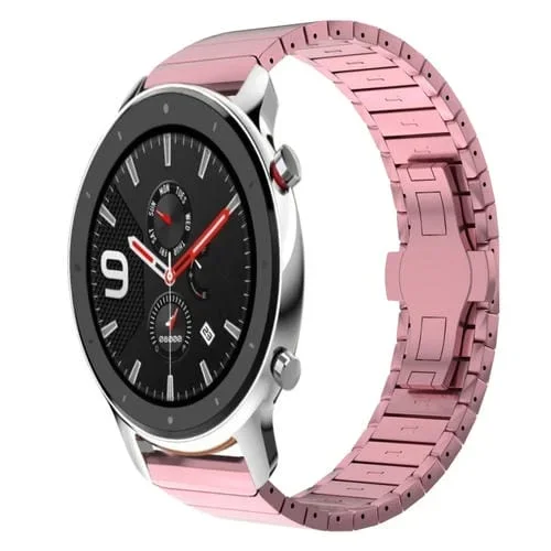 Correa de Reloj Aleación Amazfit Watch GTR 4 22mm Hebilla Mariposa (Rosa)