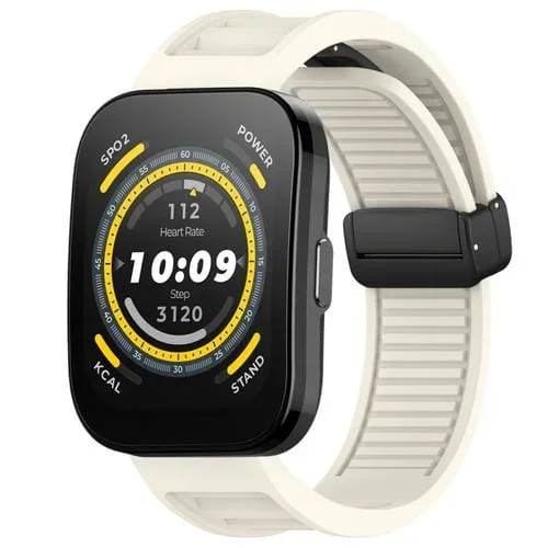 Correa de Reloj Amazfit Bip 5 Silicona con Hebilla Magnética Plegable 22mm (Luz de Estrella)