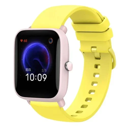 Correa de Reloj Amazfit Bip U 20mm Silicona Suave Color Sólido (Amarillo)