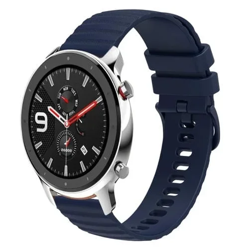 Correa de Reloj Amazfit GTR 4 22mm Silicona Puntos Ondulados (Azul Oscuro)