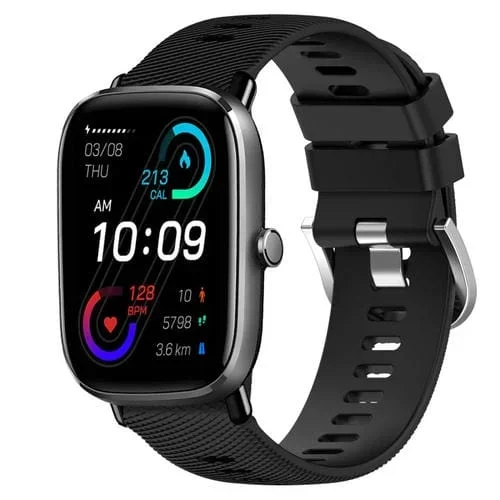 Correa de Reloj Amazfit GTS 2 20mm silicona suave color sólido (Negro)