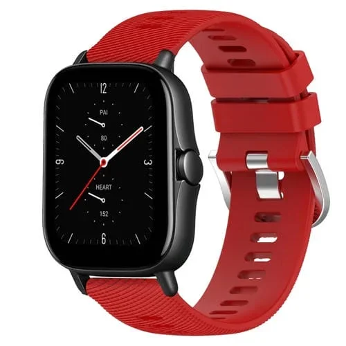 Correa de Reloj Amazfit GTS 2E 20mm Silicona Suave Color Sólido (Rojo)