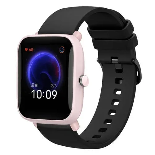 Correa de Reloj Amazfit Pop 20mm Silicona Suave Color Sólido (Negro)
