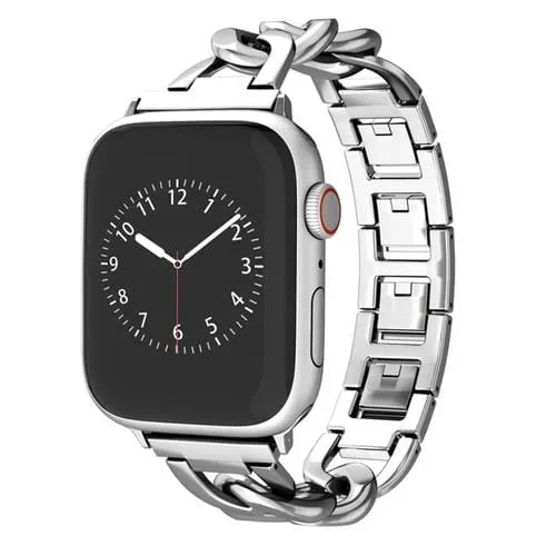 Correa de Reloj Apple Watch Series 4 44mm Cadena Metal Liberación Rápida (Plateada)