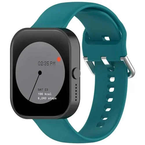 Correa de Reloj cmf Watch Pro D395 silicona 22mm hebilla plateada tamaño L (Verde)