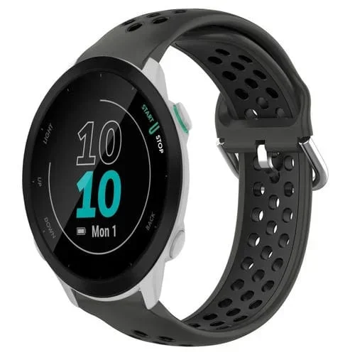 Correa de Reloj de Silicona Deportiva para Garmin Forerunner 55 20mm (Negro)