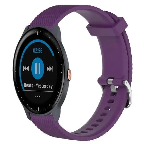 Correa de Reloj de Silicona para Garmin Vivoactive3 Music 20mm (Púrpura)