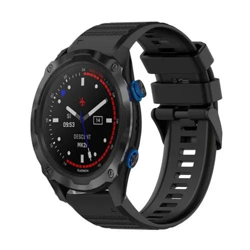 Correa de Reloj Garmin Descent Mk 2I Silicona Textura Horizontal 26mm (Negro)
