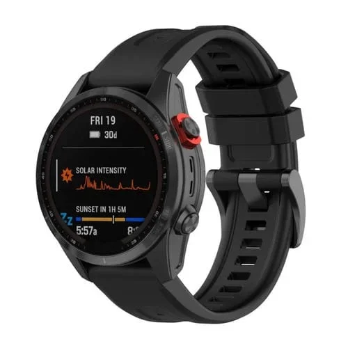 Correa de Reloj Garmin Fenix 5 Silicona Liberación Rápida 26mm (Negro)