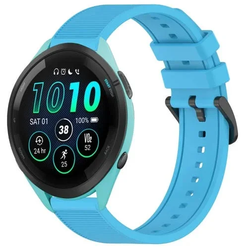 Correa de Reloj Garmin Forerunner 265 Silicona Texturizada 22mm (Azul Cielo)