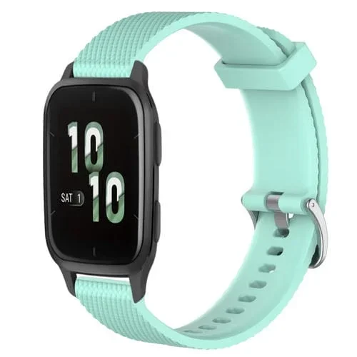 Correa de Reloj Garmin Forerunner Sq2 20mm Silicona Textura Diamante (Verde Azulado)
