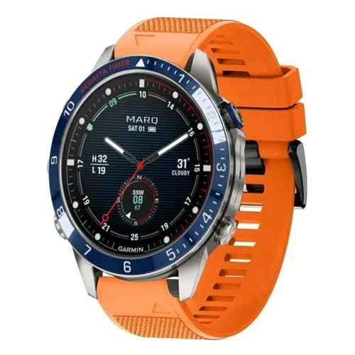 Correa de Reloj Garmin Marq Captain Gen 2 Silicona Liberación Rápida 22mm (Naranja)