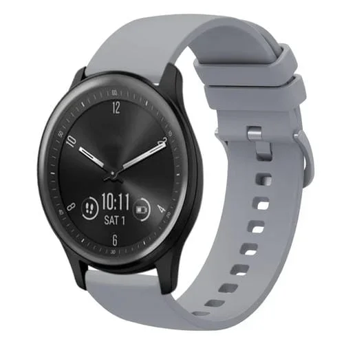 Correa de Reloj Garmin Vivomove Sport 20mm silicona suave color sólido (Gris)