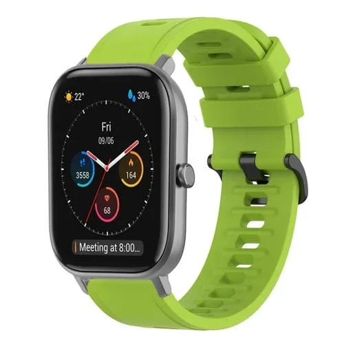 Correa de Reloj para Amazfit GTS 20mm Silicona Suave Color Sólido (Verde Lima)