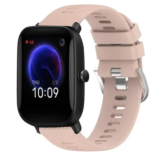 Correa de Reloj para Amazfit Pop Pro 20mm Silicona Suave Color Rosa