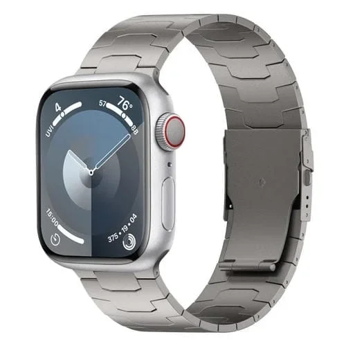 Correa de Reloj para Apple Watch Ultra 2 49mm 26mm Aleación de Titanio con Hebilla de Seguridad (Titanio)