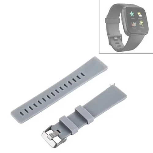 Correa de Reloj para Fitbit Versa y Versa 2 Silicona Simple (Gris)