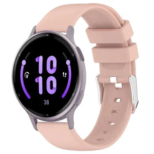 Correa de Reloj para Garmin Active 5 Silicona Lisa 20mm (Rosa)