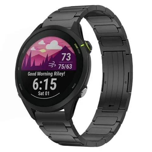 Correa de Reloj para Garmin Forerunner 255 Aleación de Titanio en Forma de I de 22mm (Negro)
