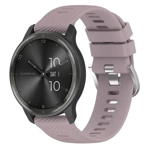 Correa de Reloj para Garmin Forerunner Sq2 Music 20mm Silicona Textura Cruzada (Roland Purple)