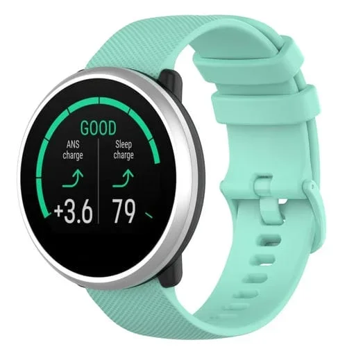 Correa de Reloj Polar Ignite 20mm Silicona Textura a Cuadros (Verde Azulado)