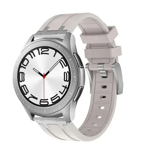 Correa de Reloj Silicona 20mm Cabeza Plana Luz de Estrella (Plateada)