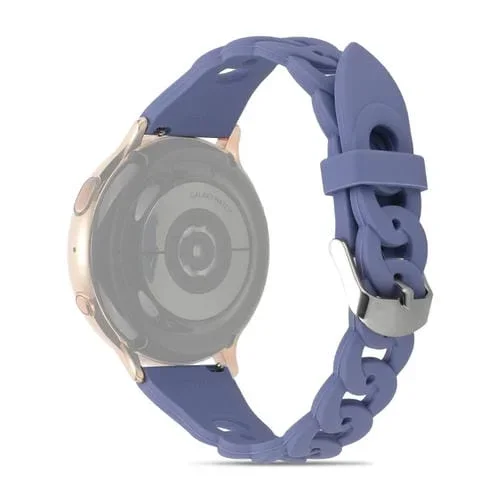 Correa de Reloj Silicona 22mm con Hebilla de Anillo (Azul Claro)