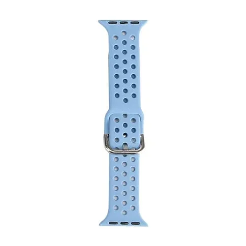 Correa de Reloj Silicona Apple Watch Series 8 y 7 41mm, SE 2, 6, 5, 4 40mm, 3, 2, 1 38mm (Azul Claro)