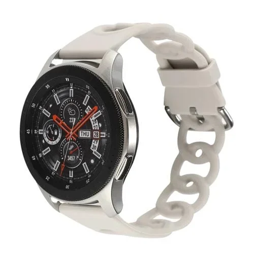 Correa de Reloj Silicona Hueca Donut 22mm (Luz Estelar)