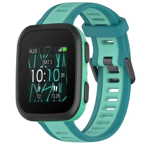 Correa de Reloj Silicona Texturizada Garmin Bounce 20mm (Verde Azulado)