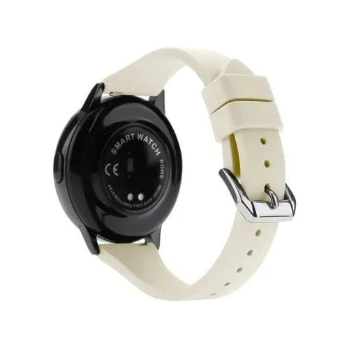 Correa de Reloj Silicona Universal 22mm con Hebilla en T (Blanco Antiguo)