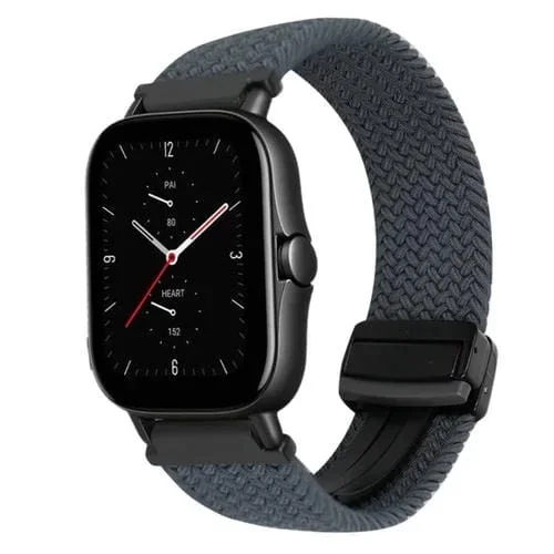 Correa de Reloj Trenzada 20mm con Hebilla Magnética para Amazfit GTS 2E (Gris Espacial)
