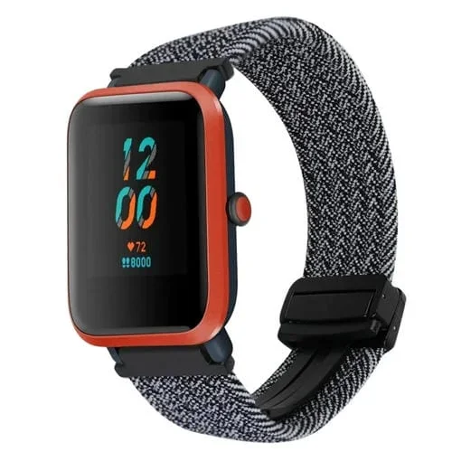 Correa de Reloj Trenzada Amazfit Bip Lite 20mm con Hebilla Magnética (Gris Metalizado)